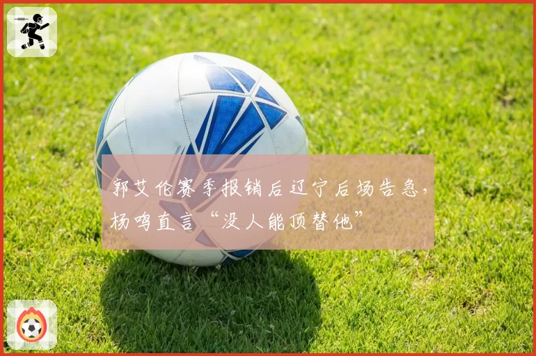 郭艾伦赛季报销后辽宁后场告急，杨鸣直言“没人能顶替他”